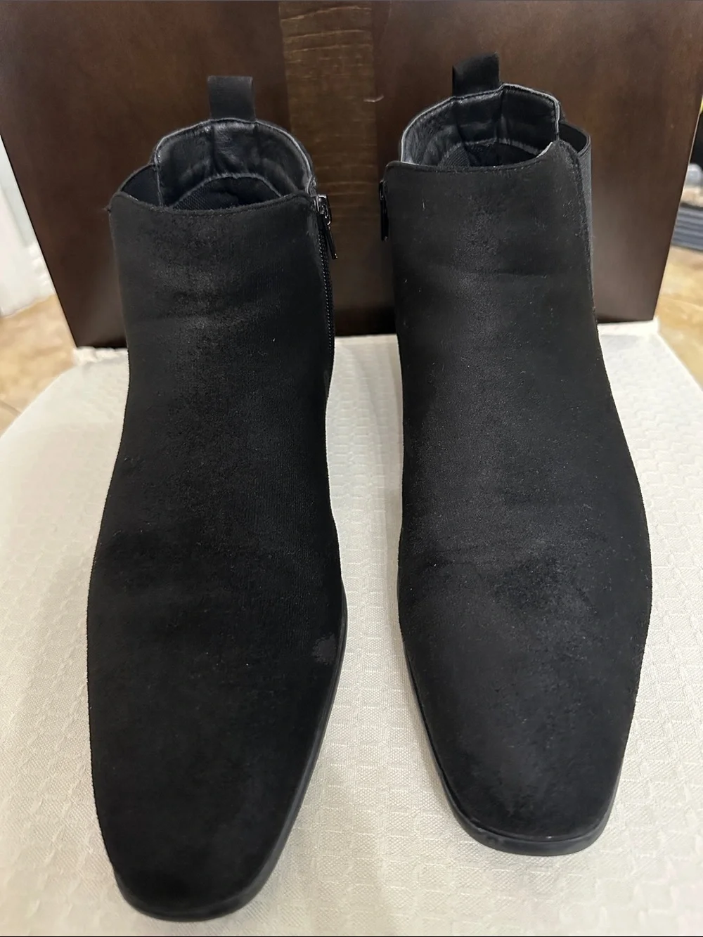 Men's Black Suede Chelsea Boots